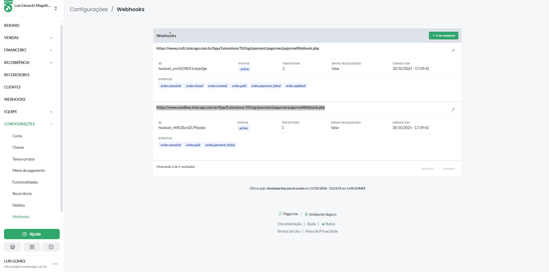 Imagem 05 - Ajuda/pagarme//pagarme-webhook Imagem 05 - Ajuda/pagarme//pagarme-webhook